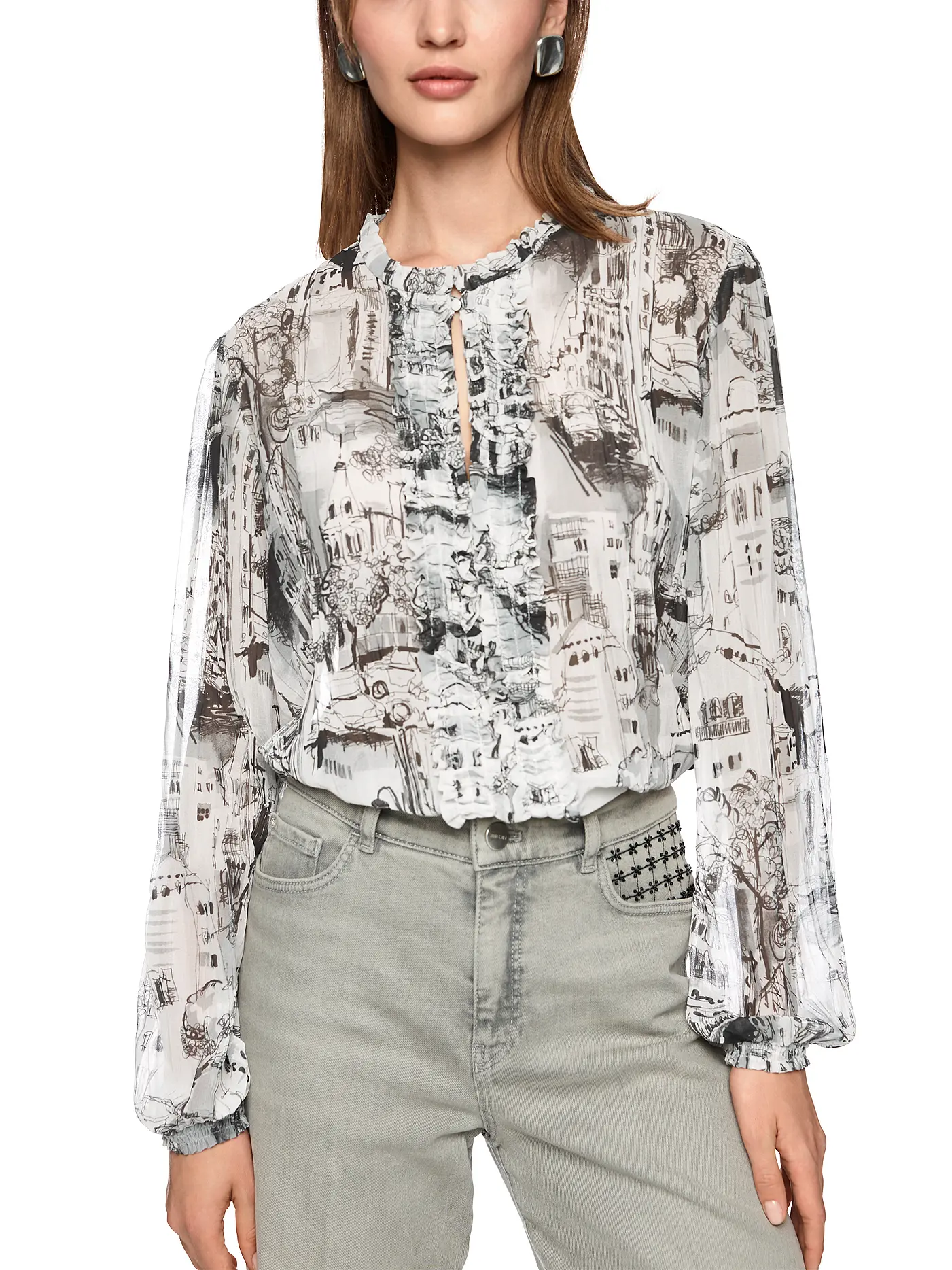 MARC CAIN | Bluse  | hellgrau