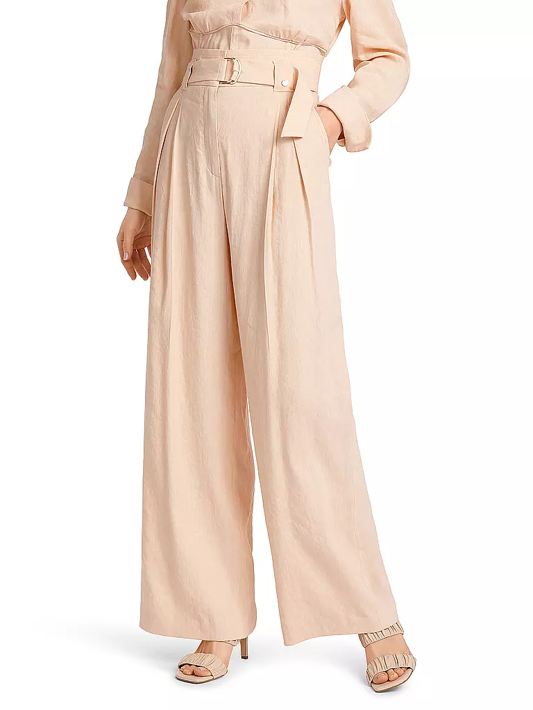 MARC CAIN | High Waist Chino WICHITA Wide Fit | rosa