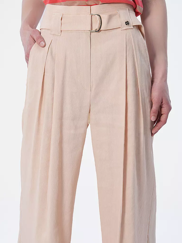 MARC CAIN | High Waist Chino WICHITA Wide Fit | rosa