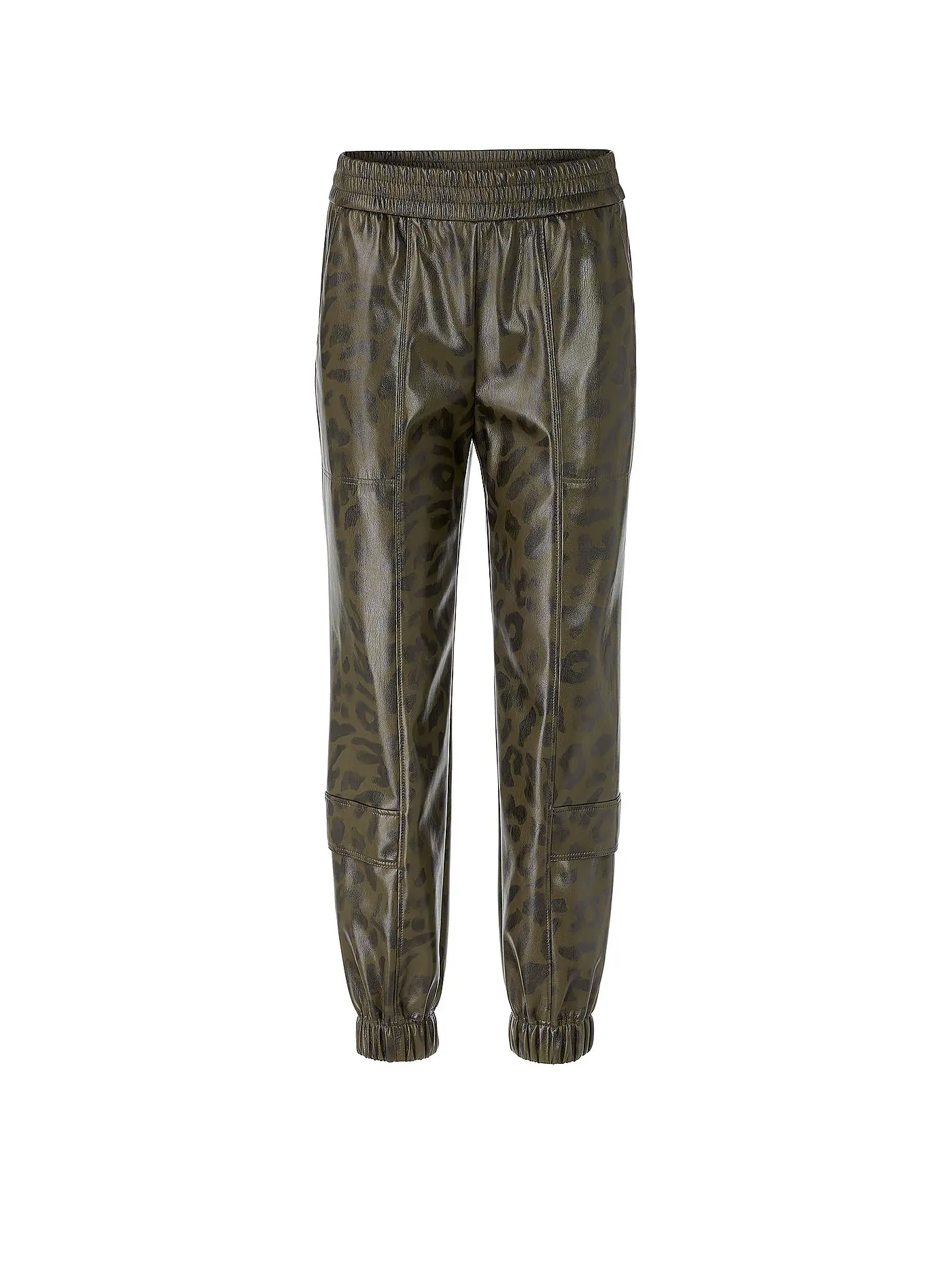 MARC CAIN | Hose in Lederoptik ROYE | olive