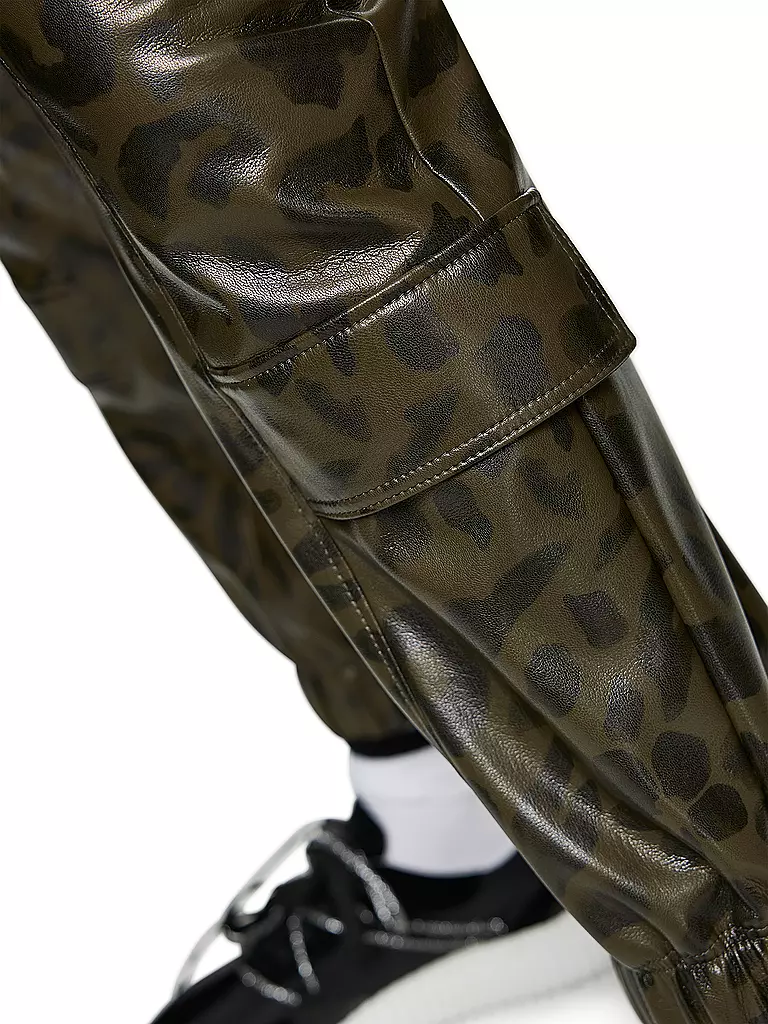 MARC CAIN | Hose in Lederoptik ROYE | olive