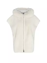 MARC CAIN | Jacke in Felloptik  | creme