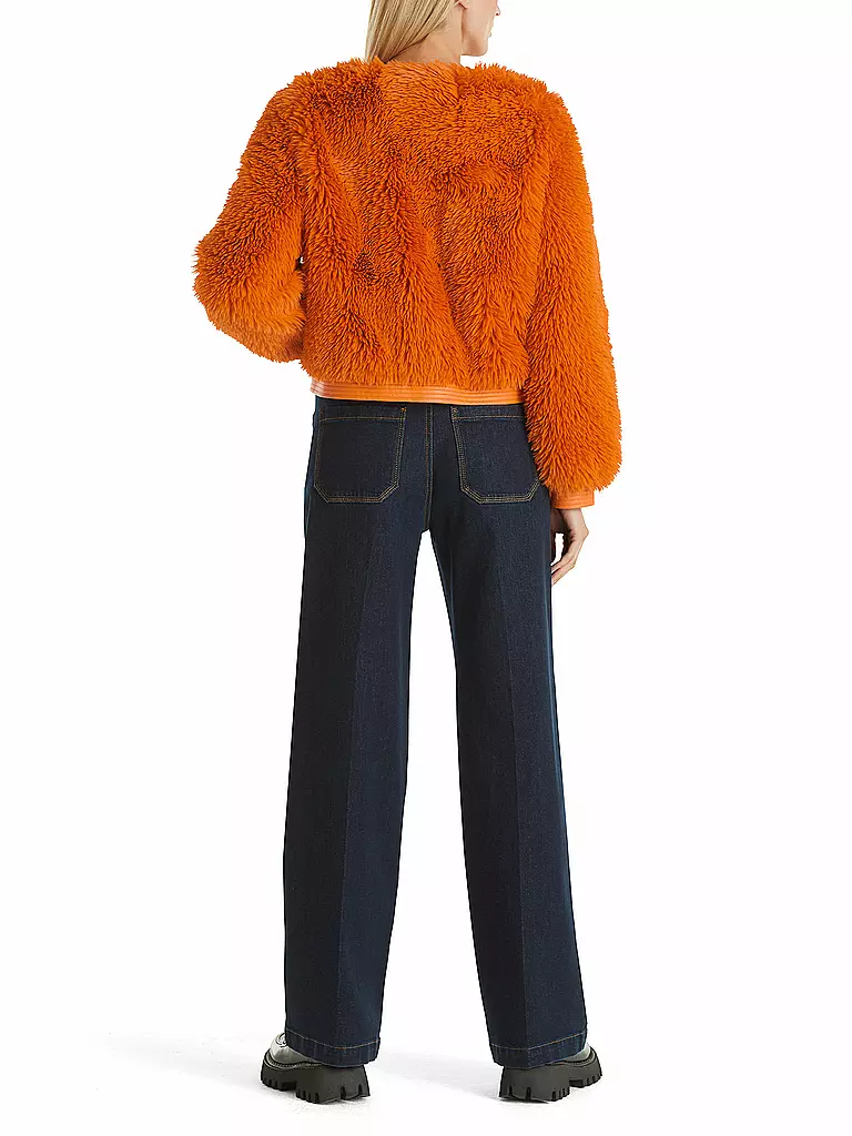 MARC CAIN | Jacke in Felloptik  | orange