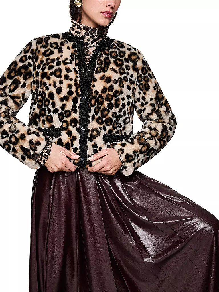 MARC CAIN | Jacke in Felloptik  | hellbraun