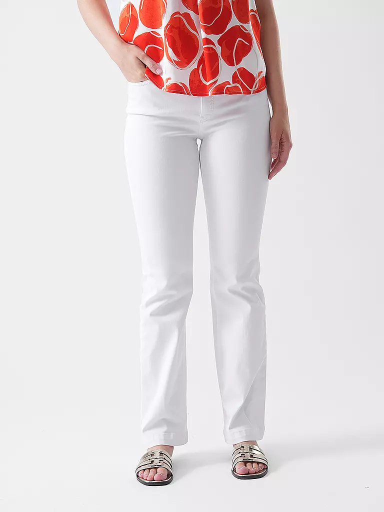 MARC CAIN | Jeans Flared Fit FARO | weiss