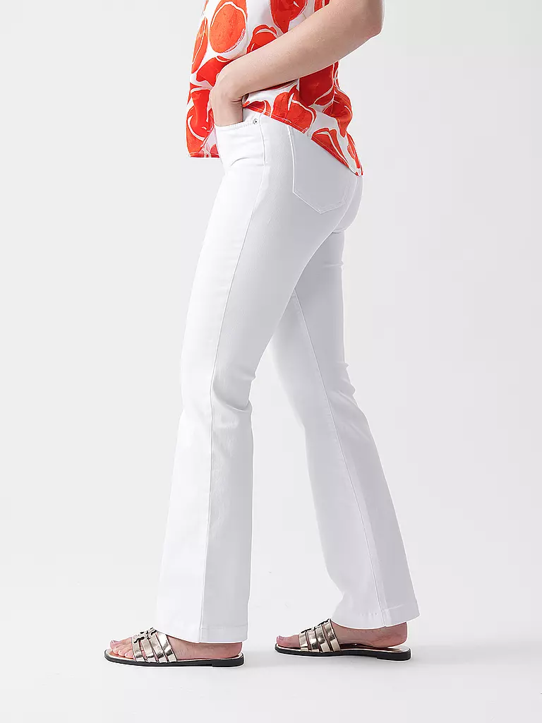 MARC CAIN | Jeans Flared Fit FARO | weiss