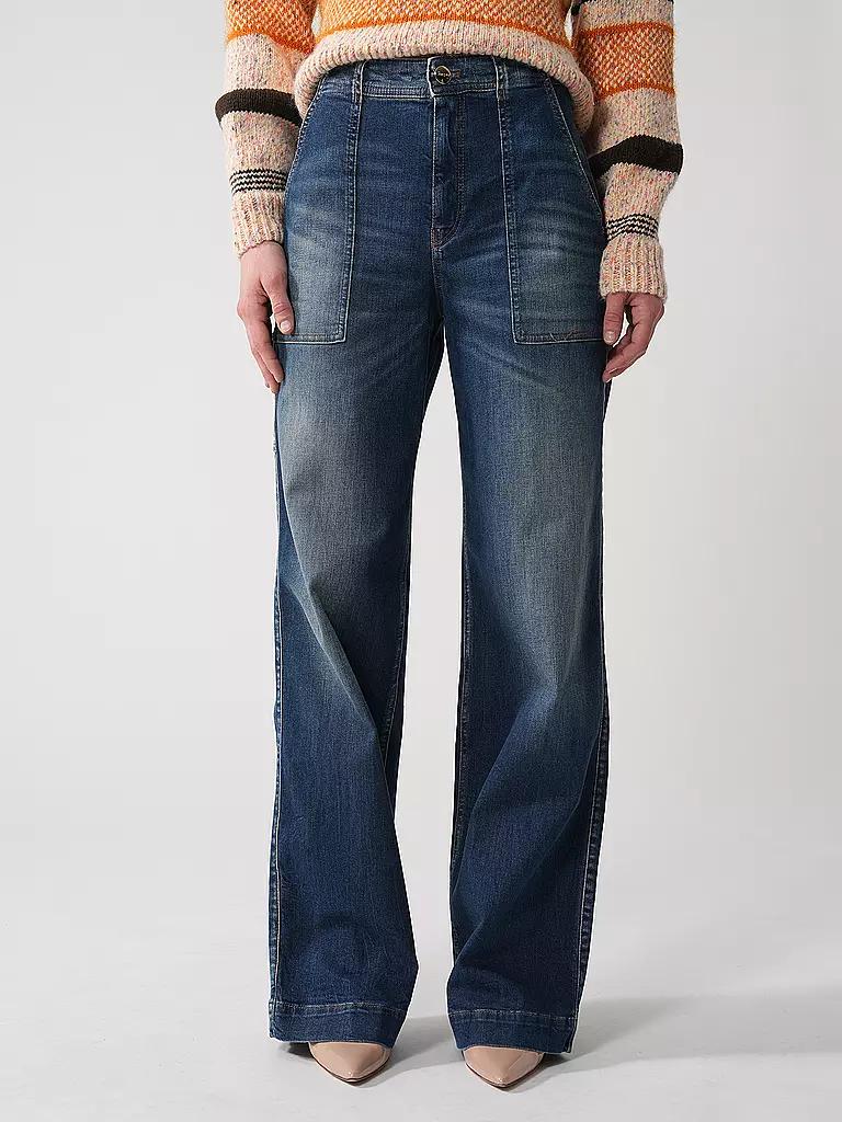 MARC CAIN | Jeans Wide Leg WIGAN | blau