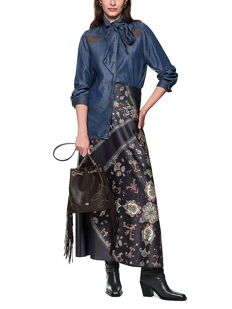 MARC CAIN | Jeansbluse  | Dunkelblau