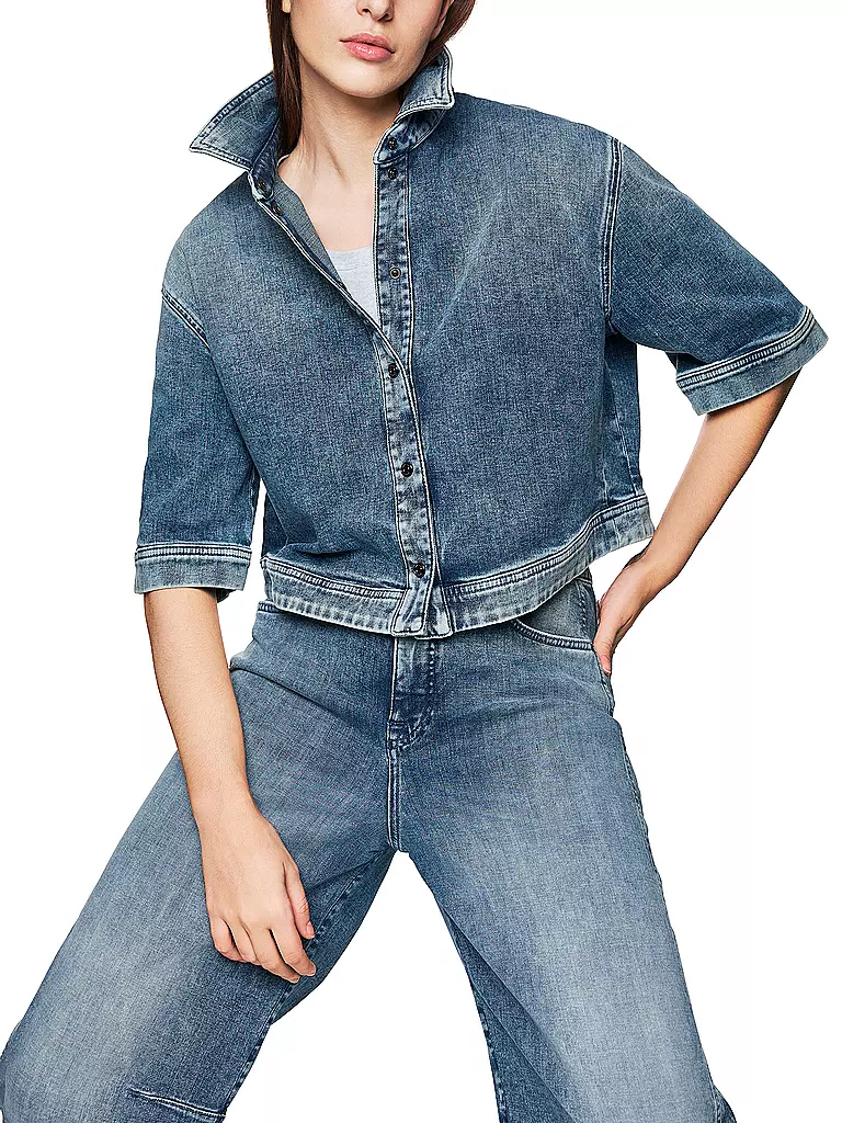 MARC CAIN | Jeansbluse  | blau