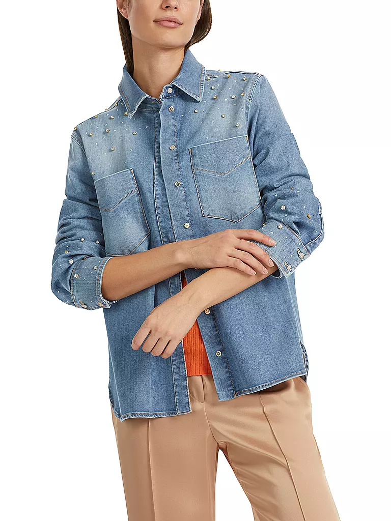 MARC CAIN | Jeansbluse | blau