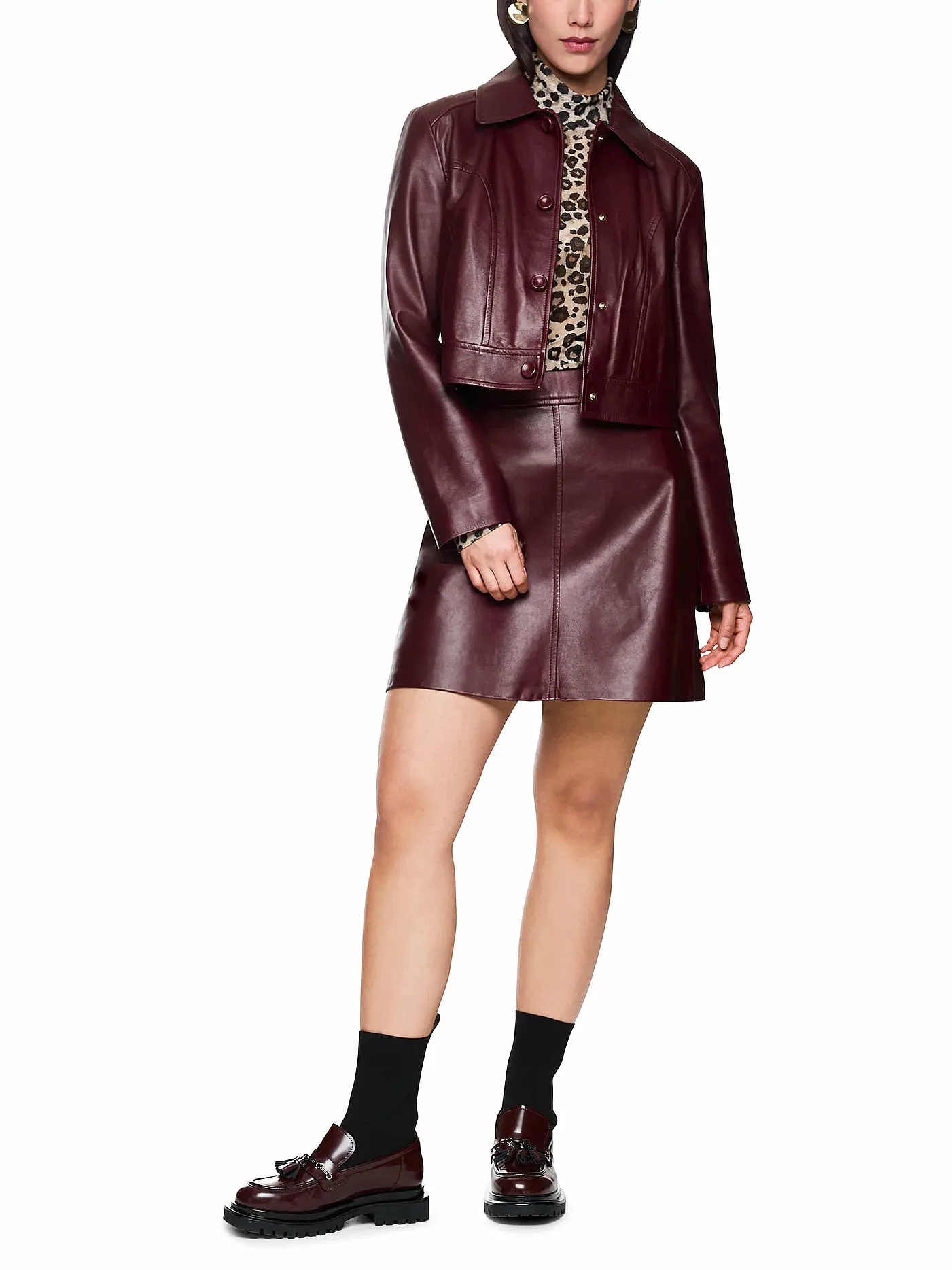 MARC CAIN | Lederjacke  | braun
