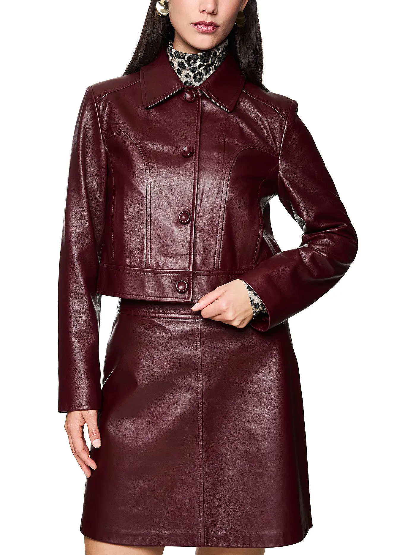 MARC CAIN | Lederjacke  | braun