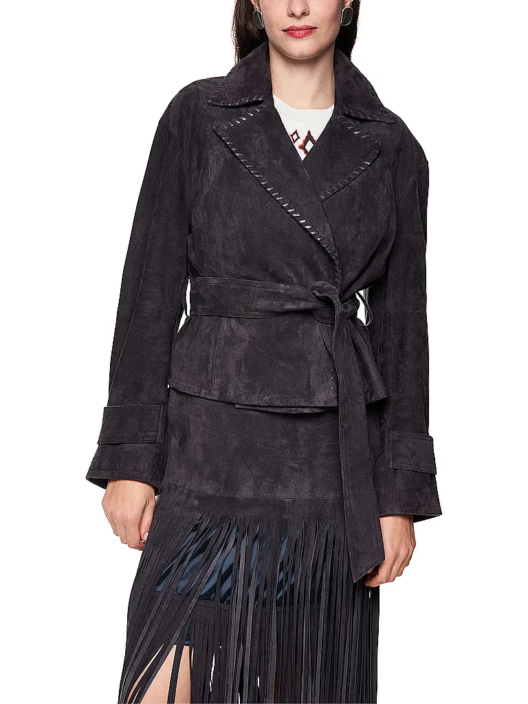 MARC CAIN | Lederjacke | Dunkelblau