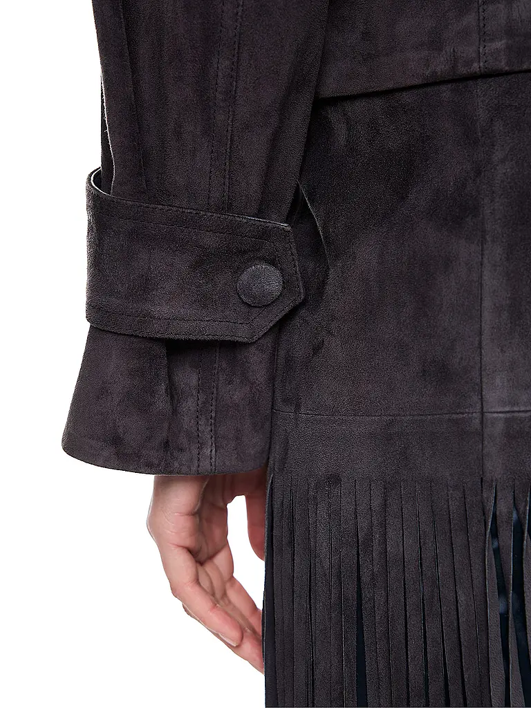 MARC CAIN | Lederjacke | Dunkelblau