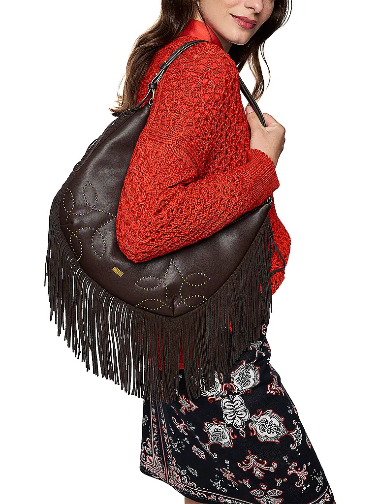 MARC CAIN | Ledertasche - Hobo Bag | Braun