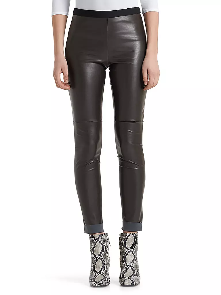 MARC CAIN | Leggings in Lederoptik | braun