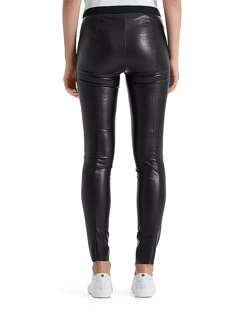 MARC CAIN | Leggings in Lederoptik | schwarz