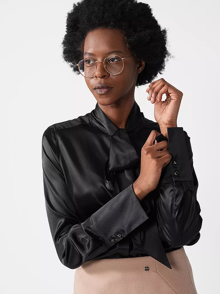 MARC CAIN | Seidenbluse | schwarz