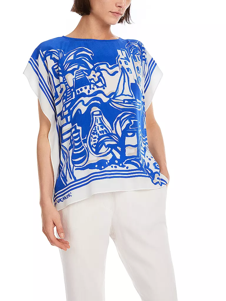 MARC CAIN | Seidenshirt | blau