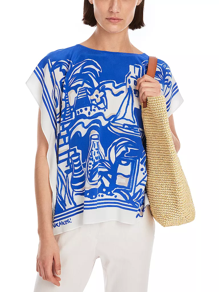 MARC CAIN | Seidenshirt | blau