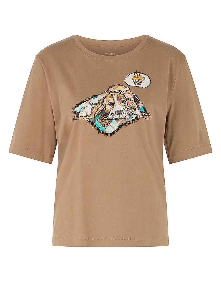MARC CAIN | T-Shirt  | hellbraun