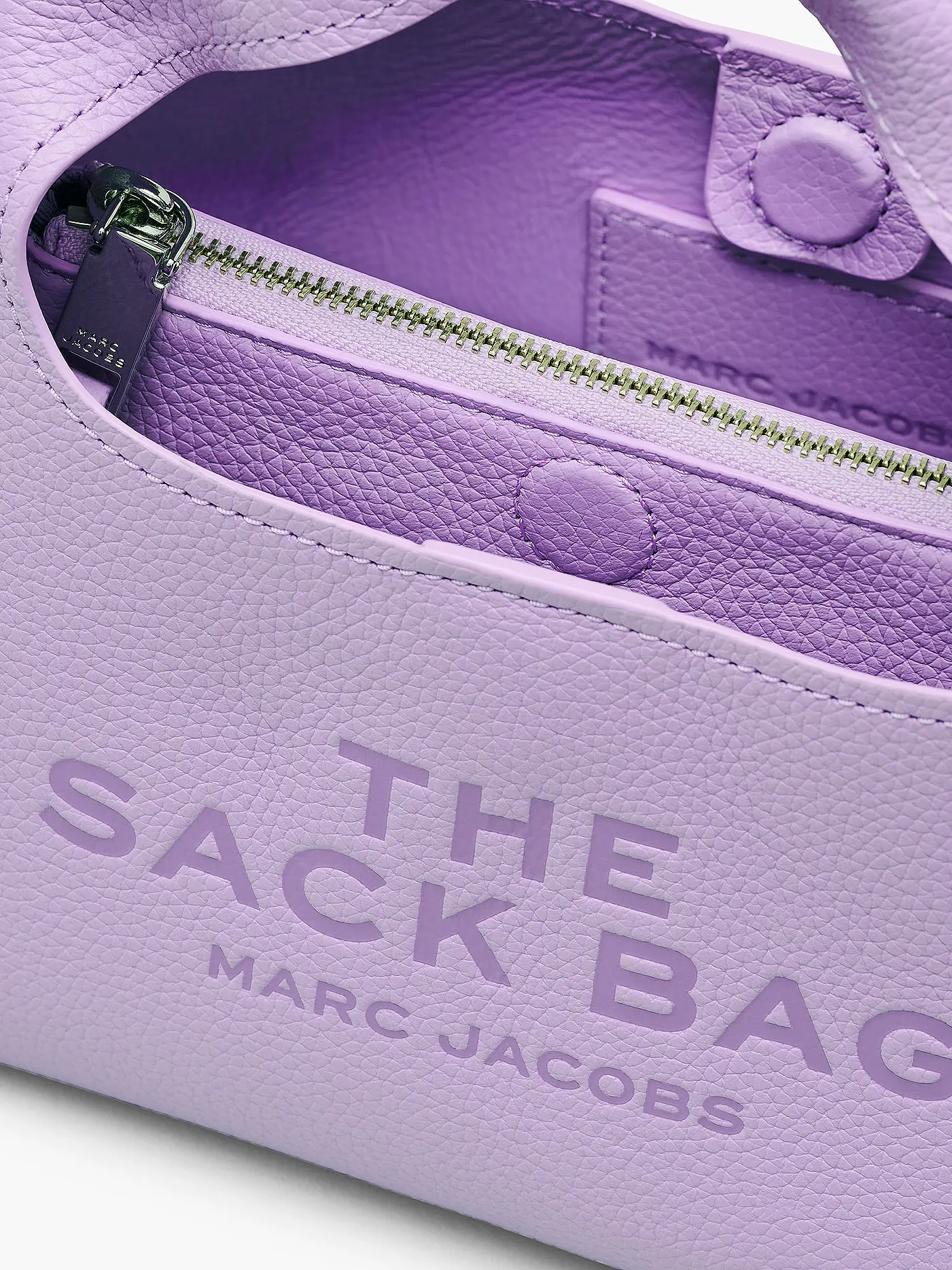 MARC JACOBS | Ledertasche - Henkeltasche THE MINI SACK  | lila