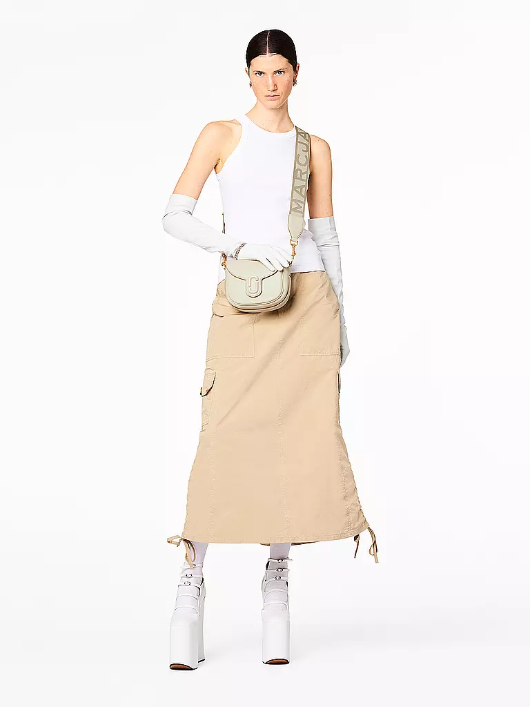 MARC JACOBS | Ledertasche - Mini Bag THE SMALL SADDLE BAG | weiss