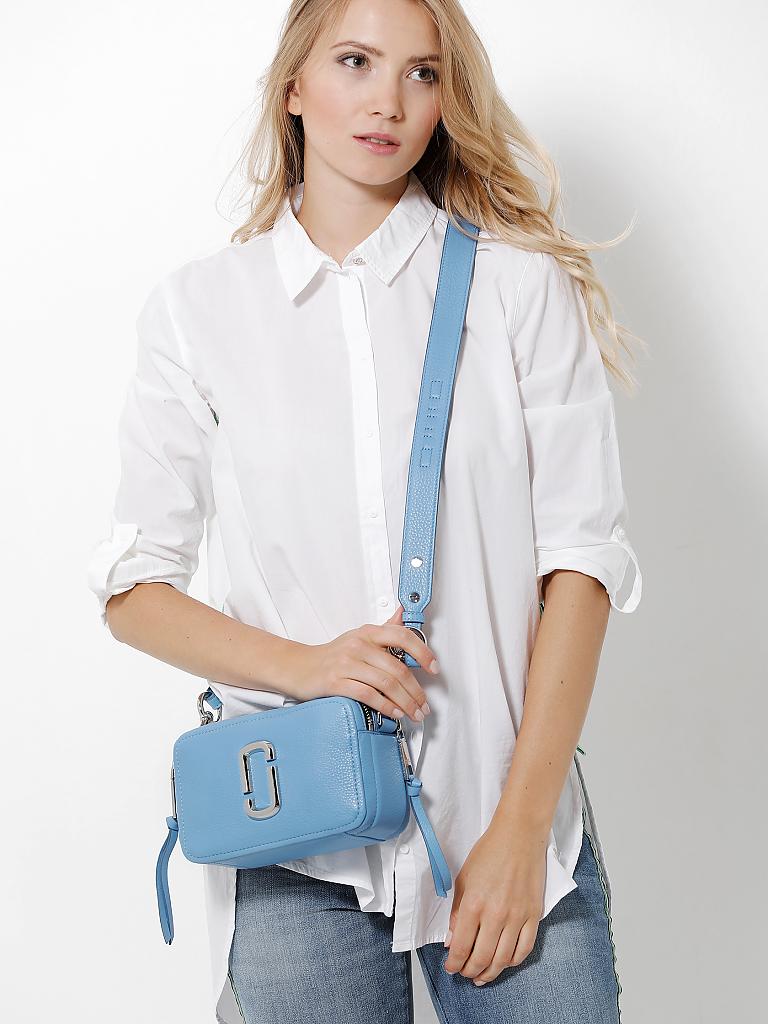 MARC JACOBS | Ledertasche - Schultertasche "The Softshot 21" | blau