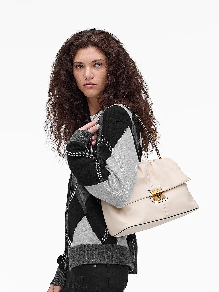 MARC JACOBS | Ledertasche - Schultertasche THE MESSENGER | Creme