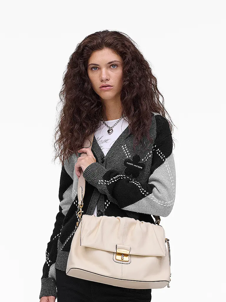 MARC JACOBS | Ledertasche - Schultertasche THE MESSENGER | Creme