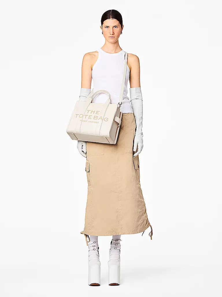 MARC JACOBS | Ledertasche - Tote Bag  THE MEDIUM TOTE LEATHER | creme