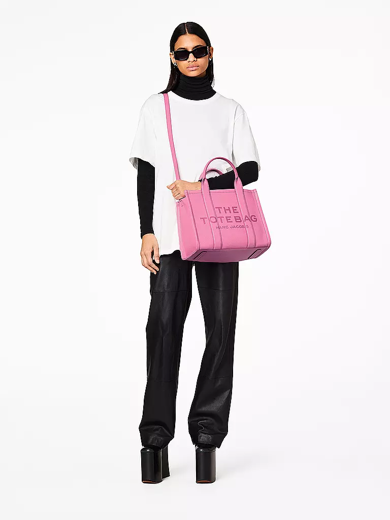 MARC JACOBS | Ledertasche - Tote Bag THE MEDIUM TOTE BAG LEATHER | pink