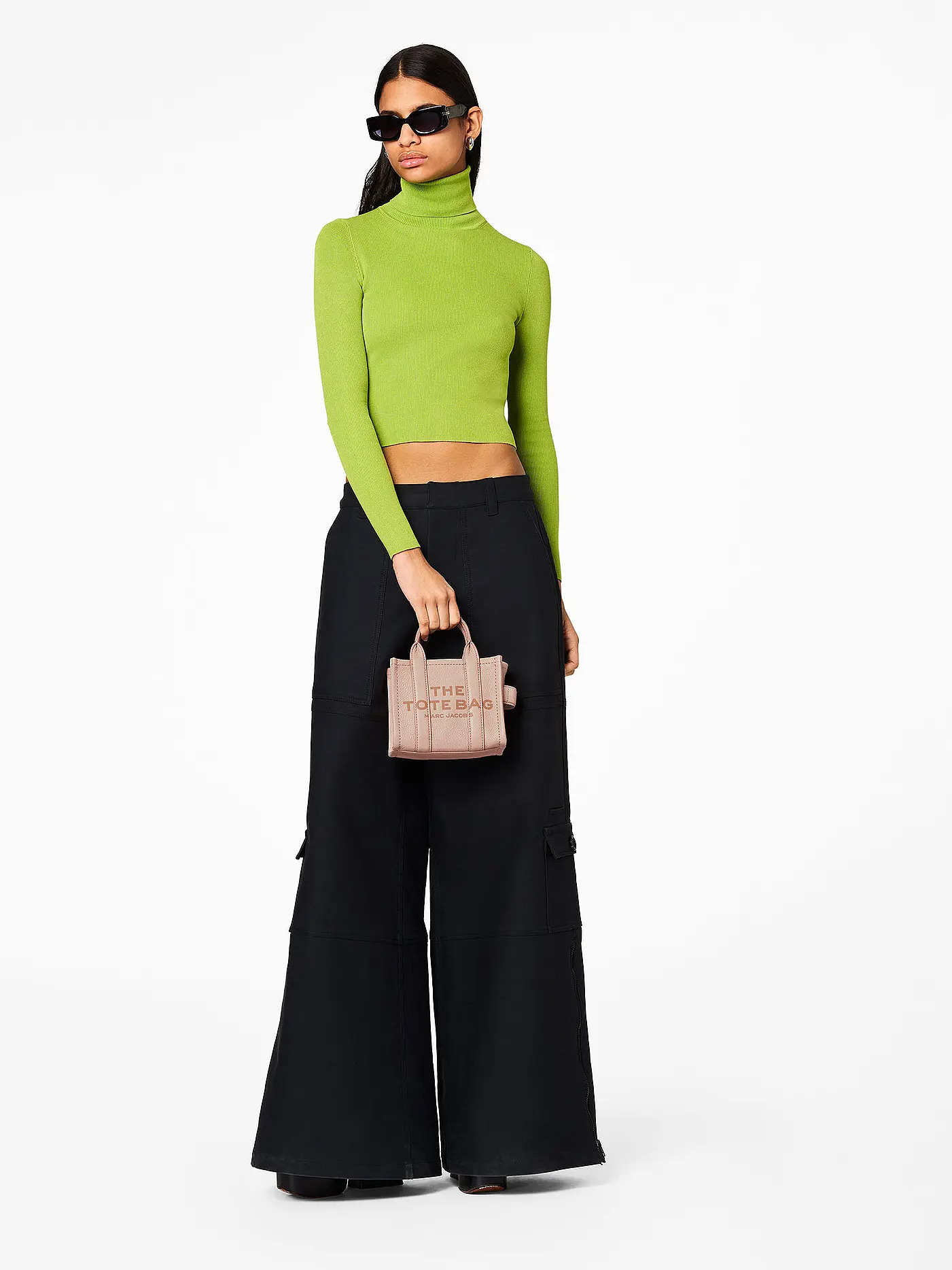 MARC JACOBS | Ledertasche - Tote Bag THE MINI TOTE | rosa