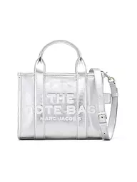 MARC JACOBS | Ledertasche - Tote Bag THE SMALL TOTE LEATHER | silber