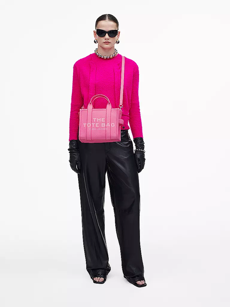 MARC JACOBS | Ledertasche - Tote Bag THE SMALL TOTE LEATHER | pink