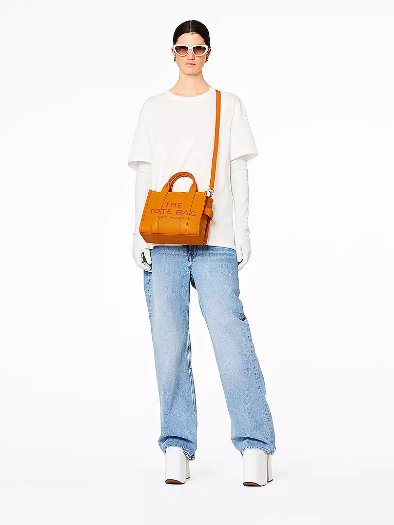 MARC JACOBS | Ledertasche - Tote Bag THE SMALL TOTE LEATHER | orange