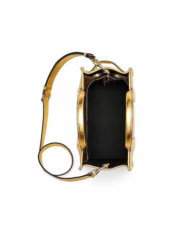 MARC JACOBS | Ledertasche - Tote Bag THE SMALL TOTE LEATHER | silber