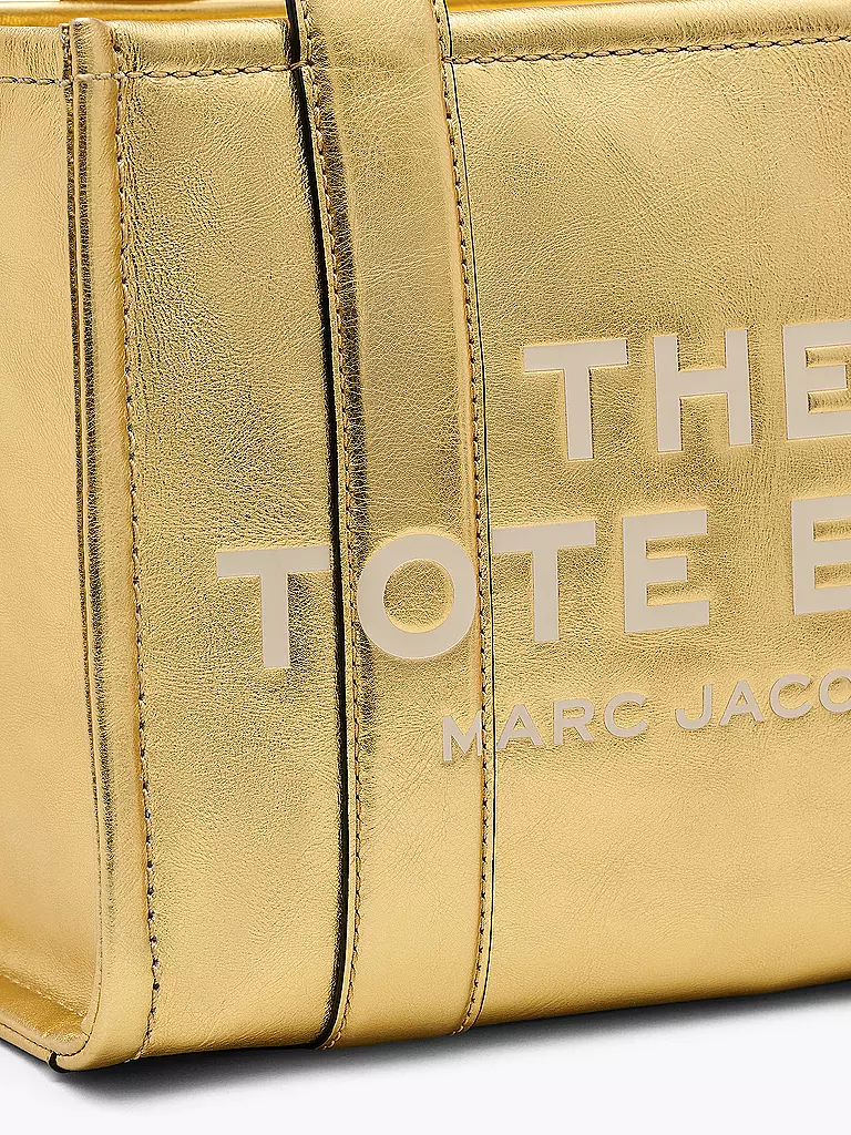 MARC JACOBS | Ledertasche - Tote Bag THE SMALL TOTE LEATHER | silber