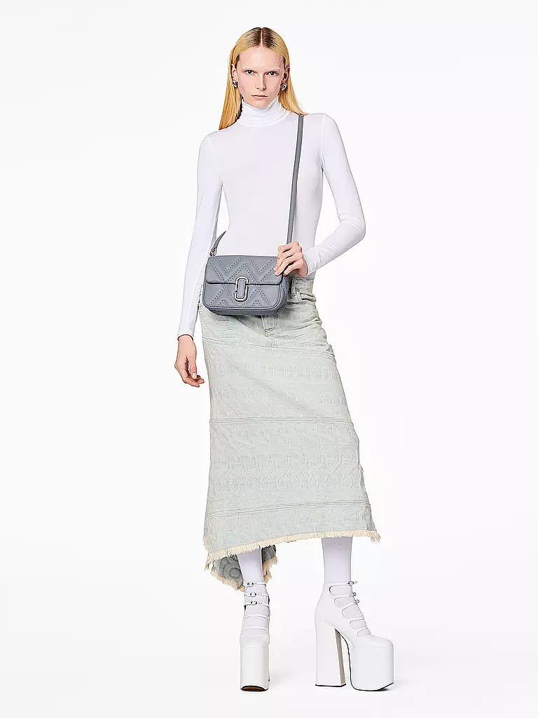 MARC JACOBS | Ledertasche - Umhängetasche THE SHOULDER BAG  | hellgrau