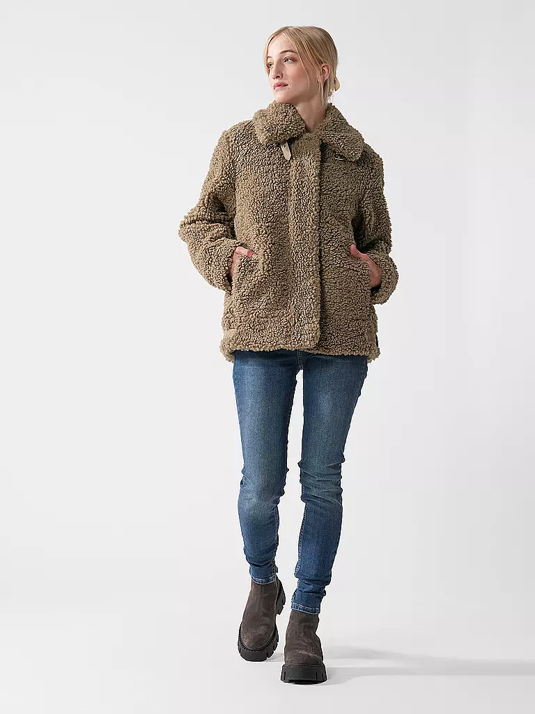 MARC O' POLO DENIM | Jacke in Felloptik  | braun