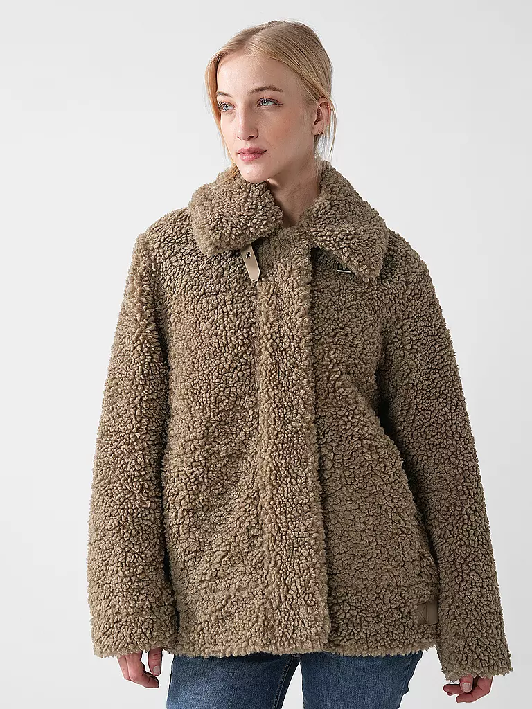 MARC O' POLO DENIM | Jacke in Felloptik  | braun