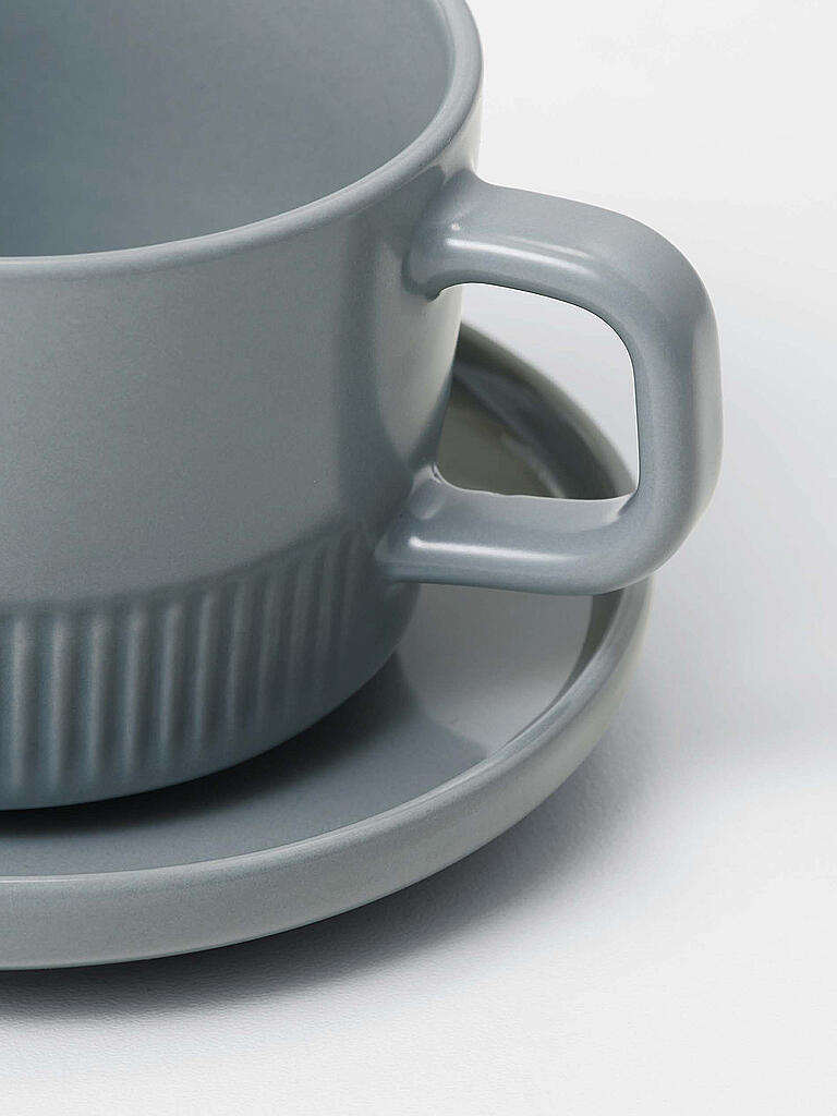 MARC O'POLO HOME | Espressotasse mit Untertasse Moments 10cl Soft Grey | grau