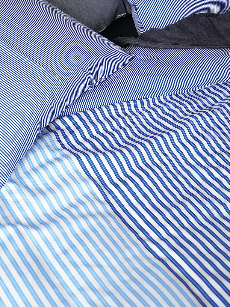 MARC O'POLO HOME | Satin Bettwäsche ELLAN 70x90cm/140x200cm Cool Cobalt | hellblau