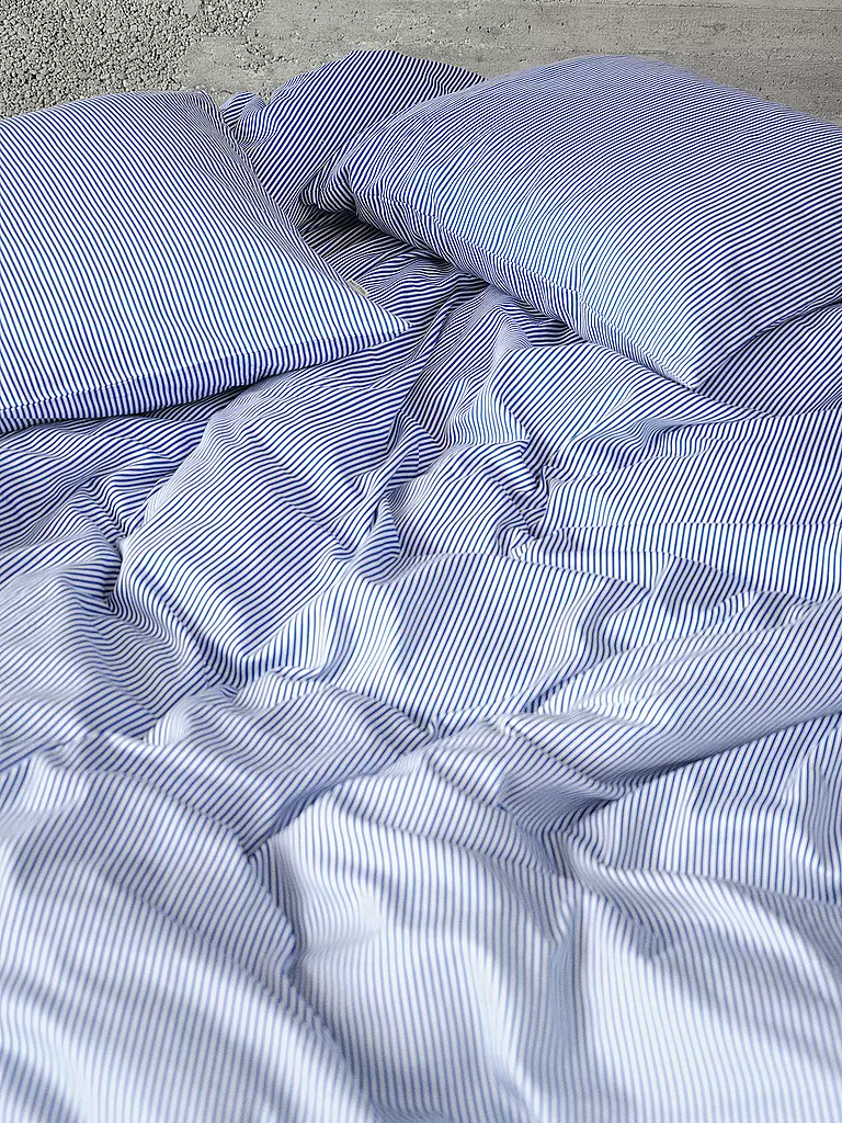 MARC O'POLO HOME | Satin Bettwäsche ELLAN 70x90cm/140x200cm Cool Cobalt | hellblau