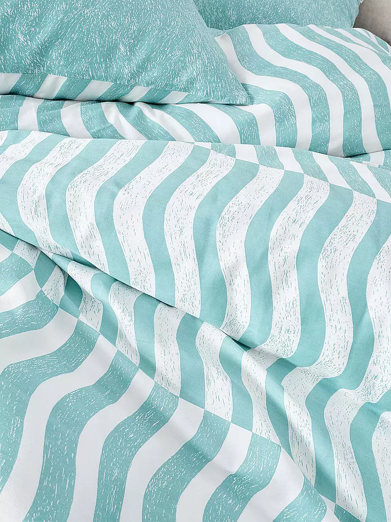 MARC O'POLO HOME | Satin Bettwäsche FILIP 70x90cm / 140x200cm Sea Blue | mint