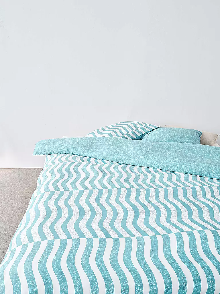 MARC O'POLO HOME | Satin Bettwäsche FILIP 70x90cm / 140x200cm Sea Blue | mint