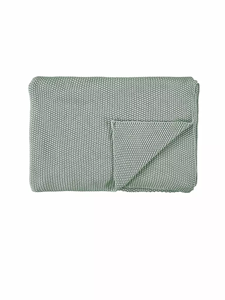 MARC O\'POLO HOME Tagesdecke - Plaid Nordic Knit 130x170cm Garden Green grün