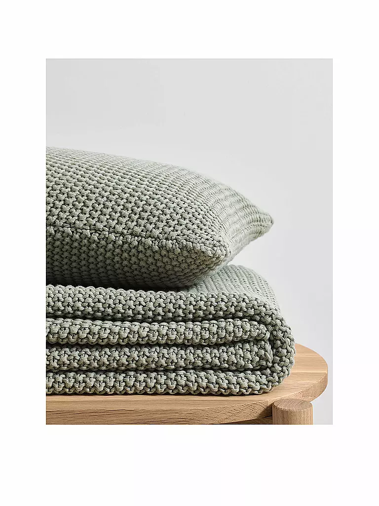 MARC O'POLO HOME | Tagesdecke - Plaid Nordic Knit 130x170cm Garden Green | grün