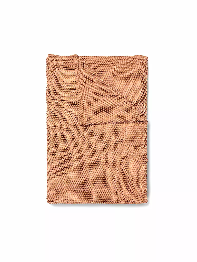 MARC O'POLO HOME | Tagesdecke - Plaid Nordic Knit Sandstone | koralle