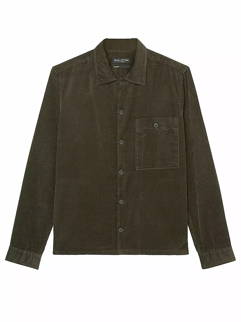 MARC O'POLO Cordhemd Regular Fit braun